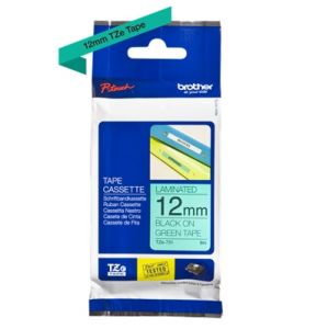 Brother TZ-731 P-touch® Label Tape, 12mm, (1/2"), Black on Green