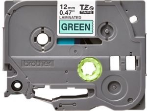 Brother TZ-731 P-touch® Label Tape, 12mm, (1/2"), Black on Green