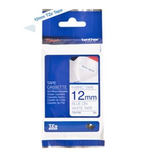 Brother TZ-FA3 Fabric Tape 12mm x 3m Blue on White