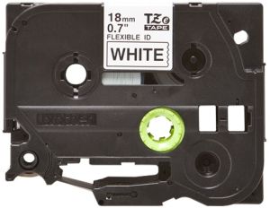 Brother TZ-FX241 Flexible ID Tape - 18mm Black on White