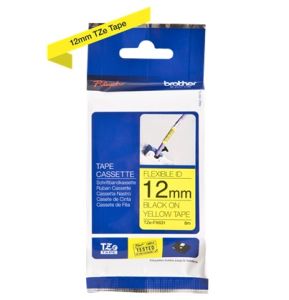Brother TZ-FX631 Flexible ID Tape - 12mm Black on Yellow