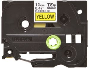 Brother TZ-FX631 Flexible ID Tape - 12mm Black on Yellow