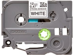 Brother TZ-S231 P-touch® Label Tape, 12mm, (1/2"), Black on White, Extra Strong