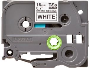 Brother TZ-S241 P-touch® Label Tape, 18mm, (3/4"), Black on White, Extra Strong