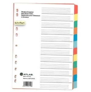 Manila Colored Dividers, A4, 12 Tabs 