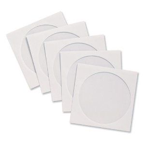 White CD/DVD Envelopes, 125 x 125mm [Pack/50]