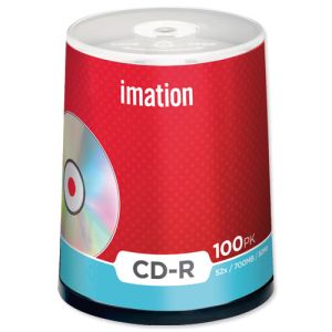 Imation CD-R, 80Min/700MB, 52X, 100/Spindle 