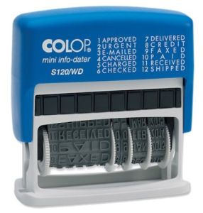 COLOP S120/WD DIAL-A-PHRASE DATER Self-inking Stamp