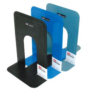 Deli 9261 Metal Book Ends, 6 1/2 inches, 165mm, 2pcs/set, Black 