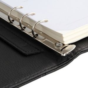 Deli 3164 Hard Cover Leather Business Notebook 100 Pages Black 