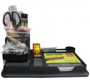 Deli 38252 Desk Organizer Incl 18 Accessoris Black