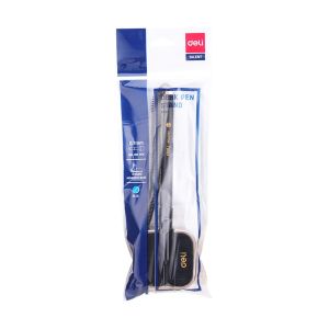 Deli 6797 Gel Ink Counter Pen, Blue Ink