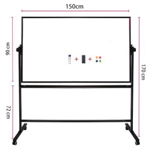 Deli 7883 Revolving Double Sided Magnetic Whiteboard 90X150cm