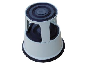 DESQ Metal Roll Step Stool Height 43cm 150kg Capacity Grey