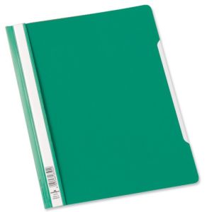 Durable 2570-05 Clear View Folder with Index Strip Extra Wide A4, Green