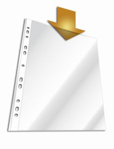 Atlas AS-F32438 Punched Pockets, 80 Mic, Crystal Clear, A4 [BX/100]