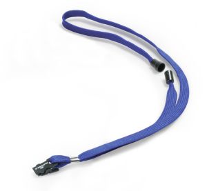 Durable 8119 Textile Necklace /Lanyard w/ Safty Release - [Pack of 10] Blue