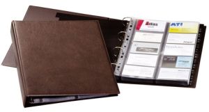 DURABLE 2384 VISIFIX® A4 BUSINESS CARD ALBUM 400 CARDS - BROWN