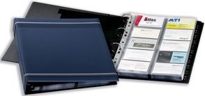 DURABLE 2388 VISIFIX® A4 BUSINESS CARD ALBUM 400 CARDS - DARK BLUE