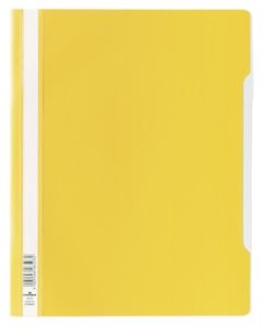 Durable 2570 Clear View Folder with Index Strip Extra Wide A4, Yellow