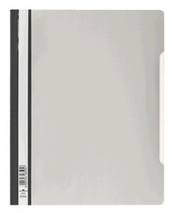 Durable 2570 Clear View Folder with Index Strip Extra Wide A4, Grey