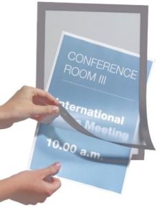 Durable 4872-23 Self-Adhesive Magnetic Frame A4 PK/2 Silver