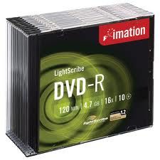 Imation DVD-R, 120Min/4.7GB, 16X, w/ Jewel Case