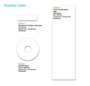 DYMO (99019) Lever Arch Files Labels Large, White, 190 x 59 mm, [110 Labels/Roll]