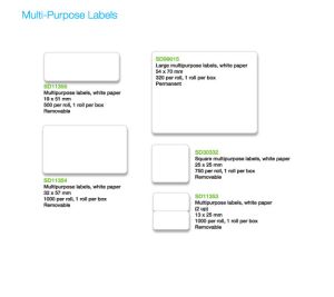 DYMO (99015) Large Multipurpose Labels, White Paper, 70 x 54 mm, [320 Labels/Roll]