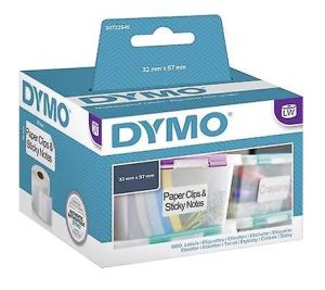 DYMO (11354) Multipurpose Labels, White Paper, 57 x 32 mm, [1000 Labels/Roll]