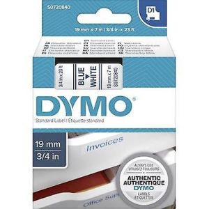 Dymo 45804, D1 Tape,19mm x 7m, Blue on White