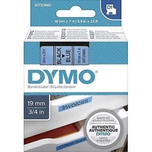 Dymo 45806, D1 Tape,19mm x 7m, Black on Blue