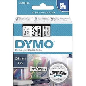 Dymo 53713, D1 Tape, 24mm x 7m, Black on White