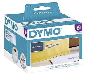 DYMO (99013) Large Address Labels, Transparent Plastic, 89 x 36 mm, [260 Labels/Roll]