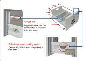 Eagle SF-680 - 4TKX 4 Drawer Fire Resistant Filing Cabinet 2 Key Lock