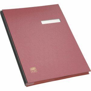 Elba 41403 Signature Book, 20 Compartments, PVC Cover, Red