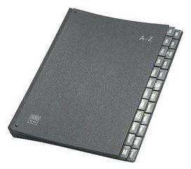Elba 42414 Signature Book, 24 Dividers, A4, Fiberboard, [A to Z], Black