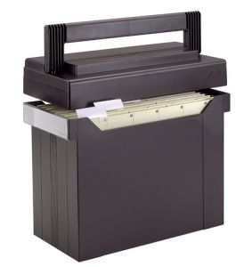 Elba Go-Set-Go 80492 Suspension File Case Filled with 5 A4 Files Removable Lid Asst.