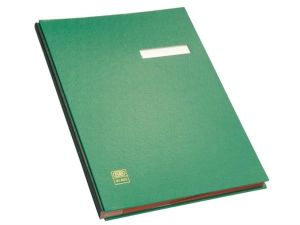 Elba 41403 Signature Book, 20 Compartments, PVC Cover, Green