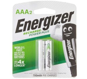 Energizer Rechargeable Batteries, AAA, 2/Pack 