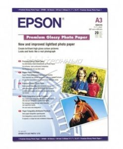 Epson Premium Glossy Photo Paper, DIN A3, 255g / m2, 20 Sheets [S041315]