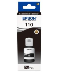 Epson 110 EcoTank Pigment Black Ink Bottle, 120ml