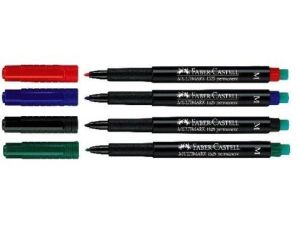 Faber-Castell 1525 Permanent Marker, Medium 1.0mm, Black 