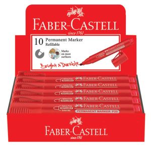 Faber-Castell P20 Permanent Marker Bullet Tip Red 