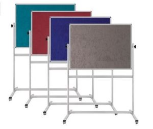 Double Sided Notice Board on Mobile Stand 100X180CM