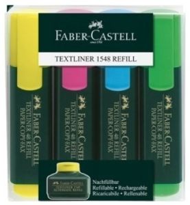 Faber-Castell Textliner, Assorted Colors, 4/Pack 