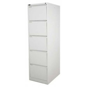 5-Drawer Metal Vertical Filing Cabinet Grey