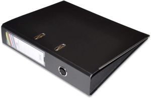 PP Colored Box File, F/C, Broad (8cm) Spine, Black