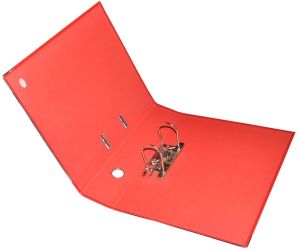 PP Colored Box File, F/C, Broad (8cm) Spine, Red