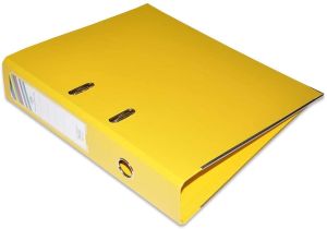 PP Colored Box File, F/C, Broad (8cm) Spine, Yellow
